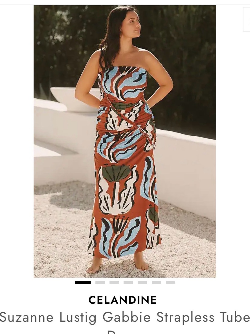 Celandine / Suzanne Lustig Gabbie Strapless Dress - Multicolor Abstract